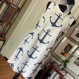 Love, Lilly Nautical Sleeveless A-Line Midi Dress